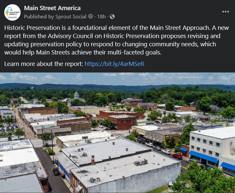 Screenshot of a social media post promoting an advocacy blog