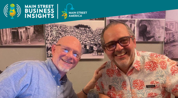 Podcast host Matt Wagner sits with restaurant owner Roberto Melendez