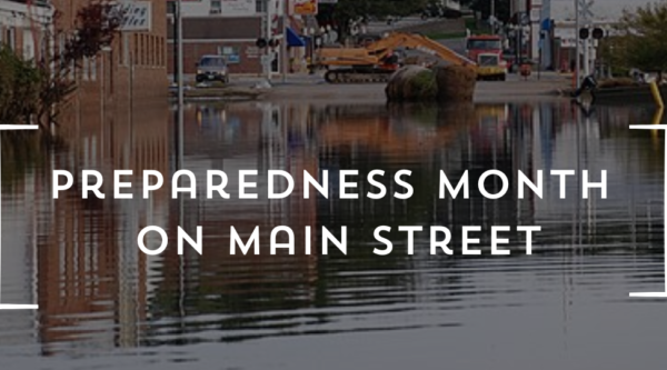 flooding in a rural Main Street